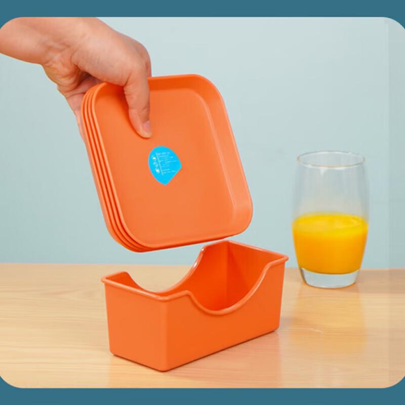 BoBao European Style Square Plastic Snack Tray Set