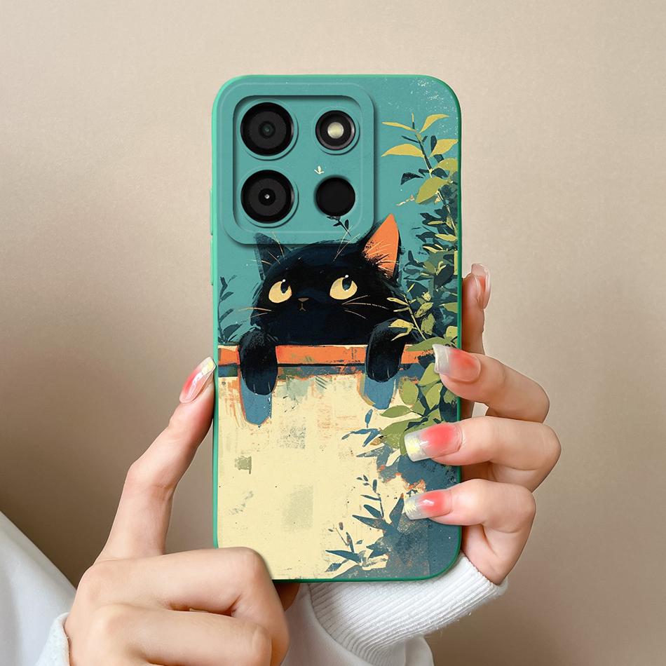 

For itel A60 A60S Case Cute Design Soft Liquid Silicone Shockproof Bumper For itel A60 S Camera Protection High Quality Fundas itel A60s