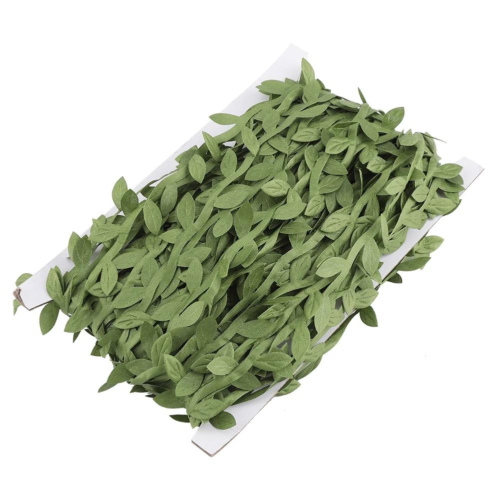 

Green Leaves Leaf Trim Vine Wreath Party Diy Ornaments Wedding Party Home Decor Simulated Plant Rattan зелений