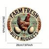 Vintage Farmhouse Metal Sign 8x12 Inches Funny Chicken Coop Decor Rustic Farm Fresh Tin Man Cave Garage Art