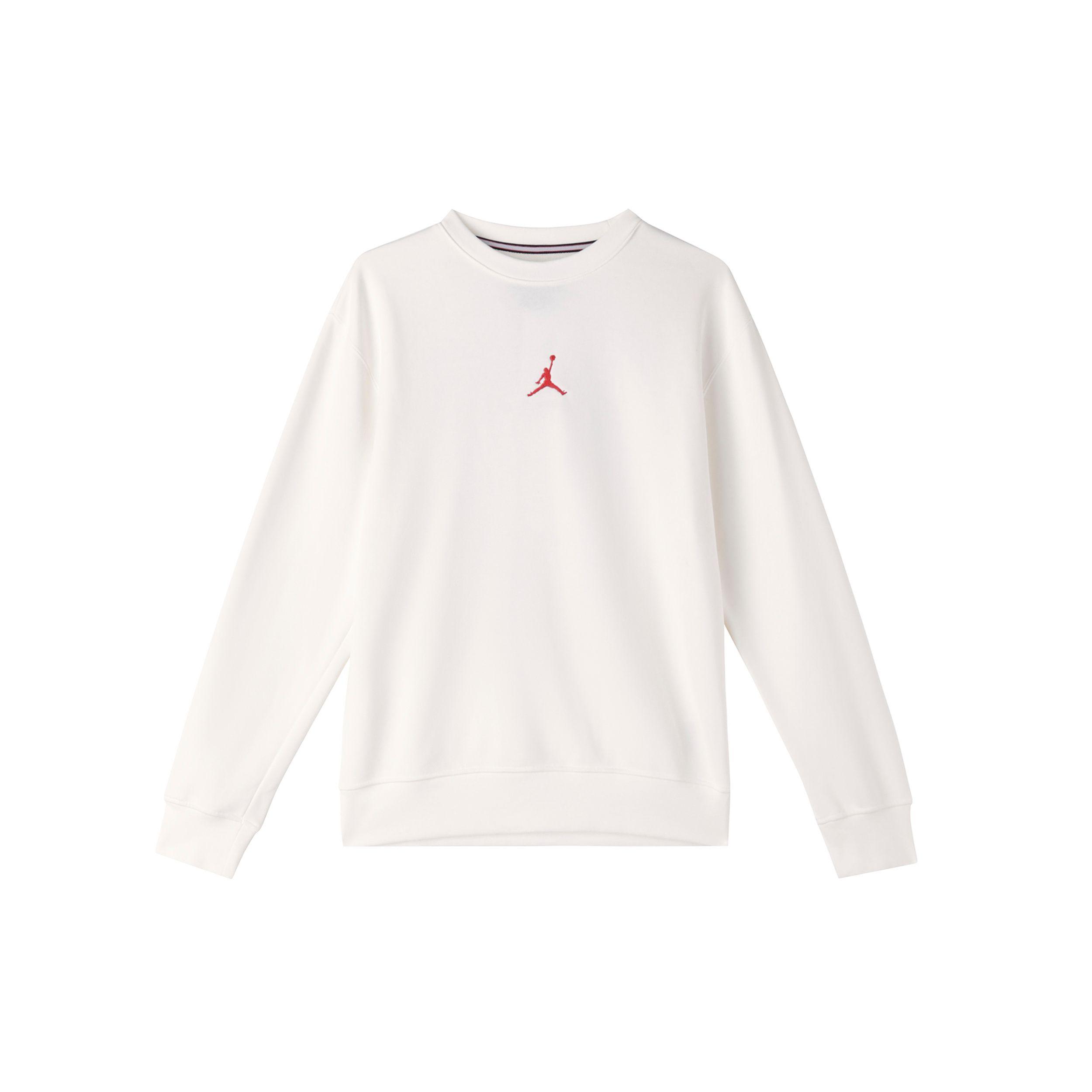 

Jordan As M J FLC Crew Neck Comfortable Soft Long Sleeve Sweatshirt Men Sweatshirt White IB5605-133 L