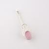 Pink Cat's Eye Gemstone 925 Sterling Silver Jewelry Pendant 1.79" Gift For Mom PP-60-49