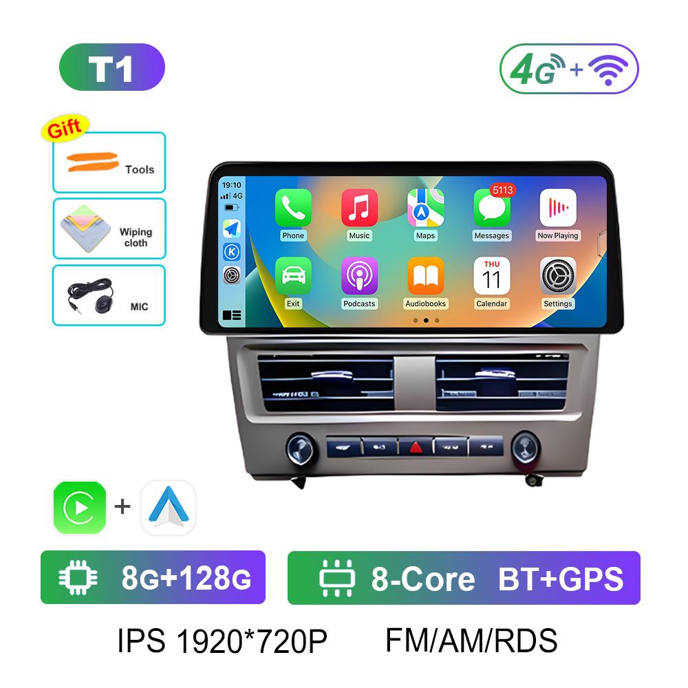 12.3 inch Touch Screen Wireless Carplay for Nissan Tiida C11 2005 2006 2007 2008 - 2010 GPS Navigation Bluetooth Cooling fan 4G