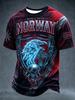 Norwegian Football 3D Printed Training T-Shirt, Breathable Quick Dry Summer Family Matching Tee