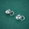 Solid S925 Sterling Silver Aged Matte Gourd Pendant for DIY Bracelets