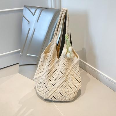 Beach Bag Knitted Bag New Bag Wind Large Capacity Tote Bag Bohemian Bag Woven Bag Hollow