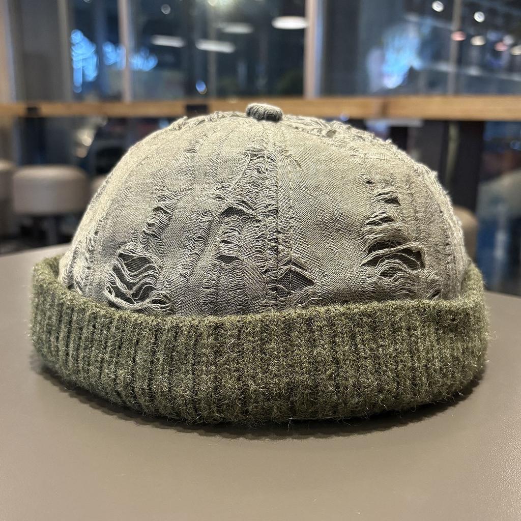 Autumn and winter new trendy casual hole old landlord hat versatile face small street warm yuppie melon fur hat