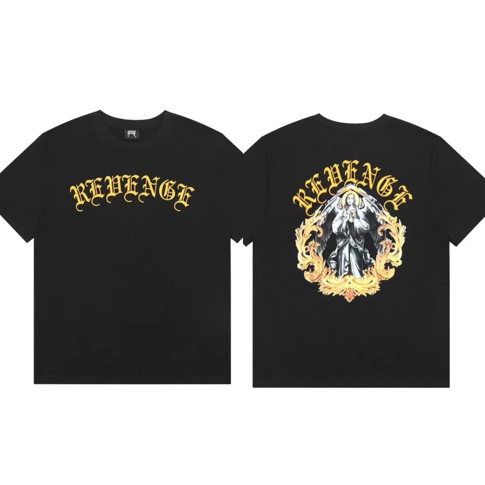 Letní horký výprodej Pánské tričko 100% bavlna Tričko s kulatým výstřihem Volný střih Krátký rukáv Potisk Oko boží Pár Oblečení Y2k Topy