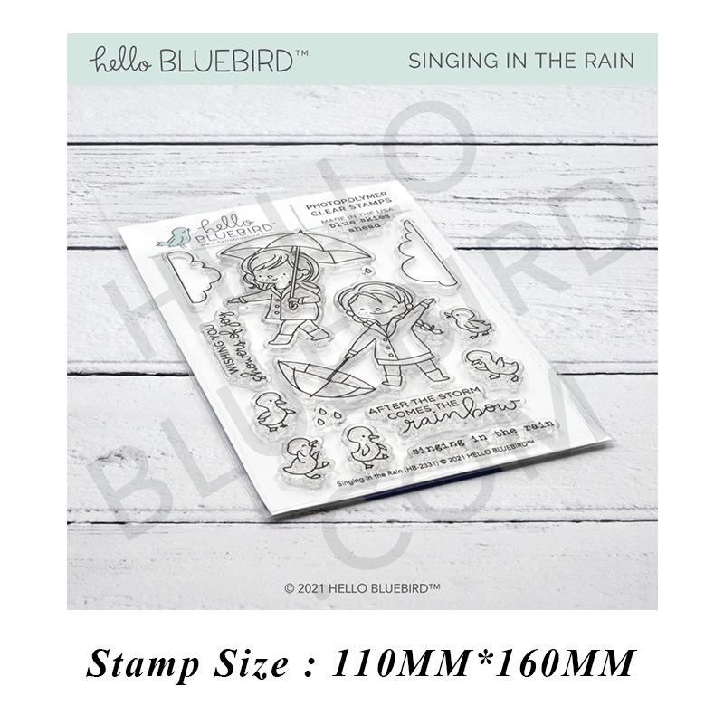 

2448 Rainy Day Girl Stamp & Carbon Steel Die-Cutters Silicone Stamp Set