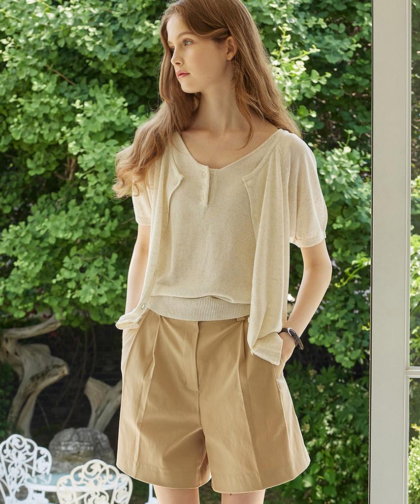 NONLOCAL Two-Tuck A-Line Shorts 2 Colors