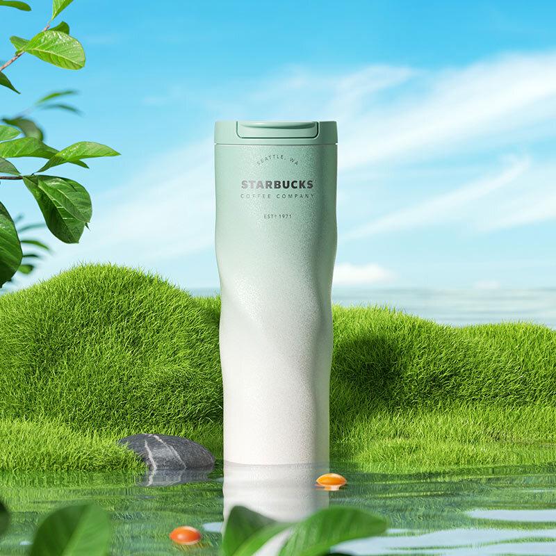 Starbucks Classic Green Gradient Flip Lid Travel Mug
