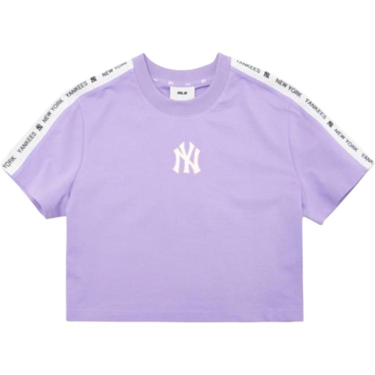 New MLB Crop Tops Women's Purple 3FTSA2023-50PPN