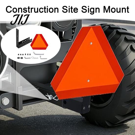 Safety Visibility Marker for Private Roads UTV Slow Moving Vehicle Sign Bracket Kit with Reflective SMV Triangle, 2" Receiver Rear Triangle