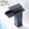 Stainless Steel Waterfall Faucet for Bathroom Countertop - Hot & Cold Basin
