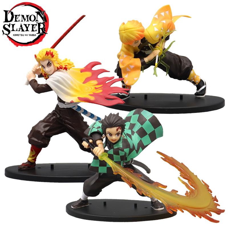Tanjirou Demon Slayer Zenitsu Kyoujurou Pvc Action Figure Model Toys Decoration