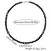 Men's Trendy Lava Stone Beaded Necklace - European & American Hip Hop Style