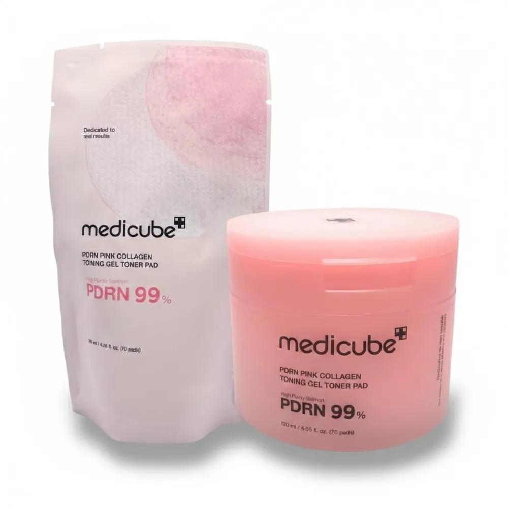 Medicube PDRN Pink Collagen Toning Gel Toner Pads 120ml 70 Pads