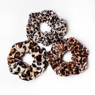 3pcs Leopard Women Hair Accesories Ladies Hair Tie Striped Velvet Scrunchies Ponytail Hair Female Girl Holder Rope