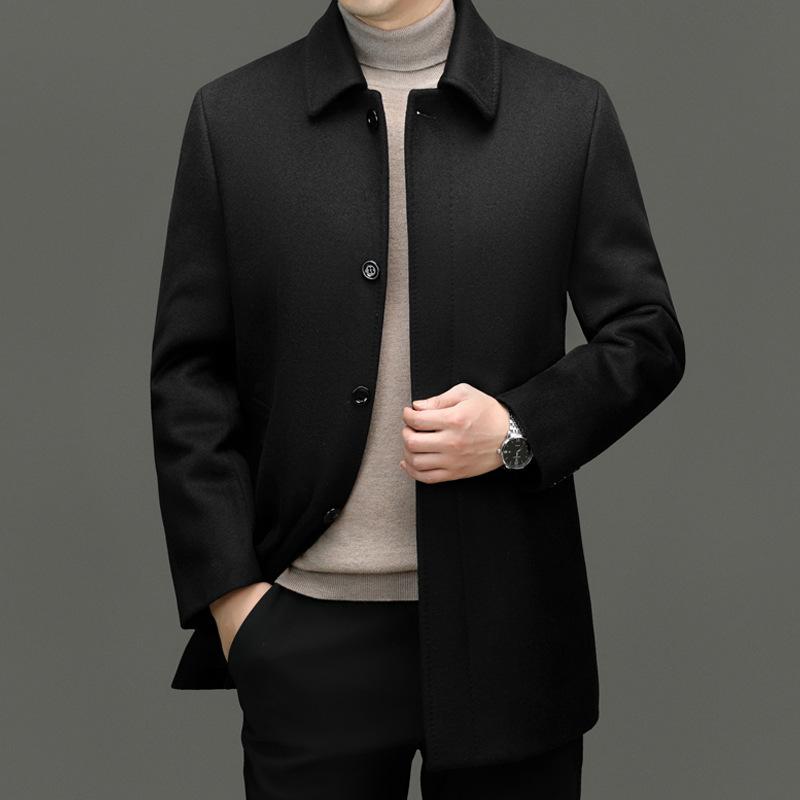 New Style and Versatile Wool Coat with Autumn and Winter, Down Liner Wool Coat