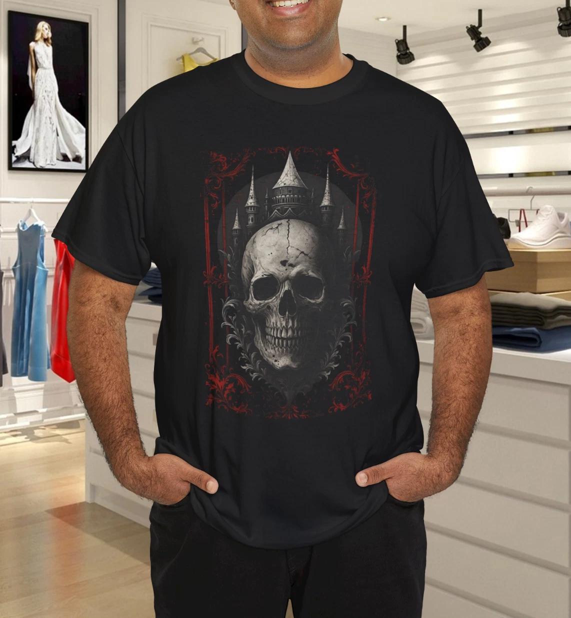 Goth Gothic Skull Tattoo Art Crown Horror Death T- Shirt S