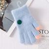 New children's children's gloves winter baby five-finger gloves boys and girls warm cartoon middle children's writing gloves winter