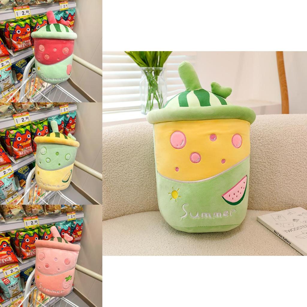 Plush Watermelon Adorable Toy Fruit Pillow Soft Juicy Tea Cup Shape Stuffed Animal Doll