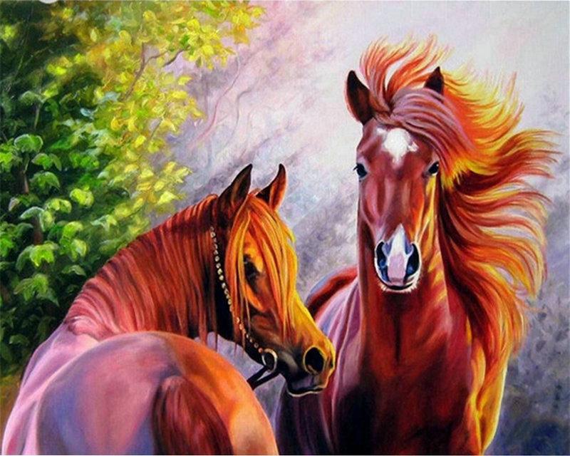 5D DIY Diamond Painting Full Round Square Plane Takes Off Rhinestones Diamond Embroidery Wolf Animal Horse  Cross Stitch Sale Mosaic Decortion
