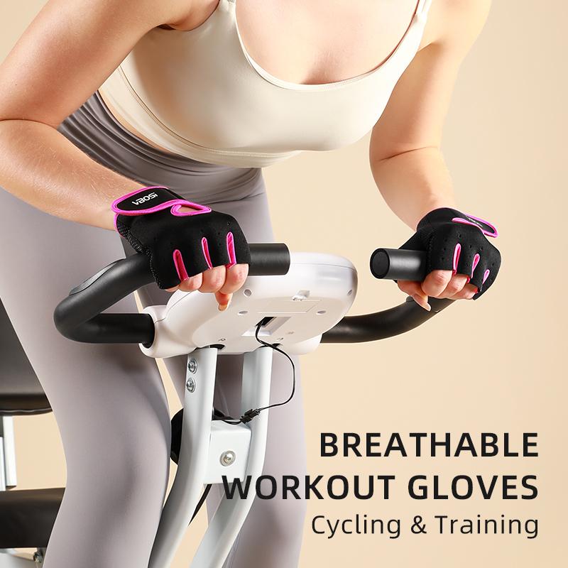 Vbosi Adjustable Half Finger Sports Gloves For Weightlifting Dumbbell Cycling Fitness Training Breathable For Women Men