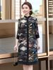 Elegant Spring Pleated Floral Dress for Mature Women