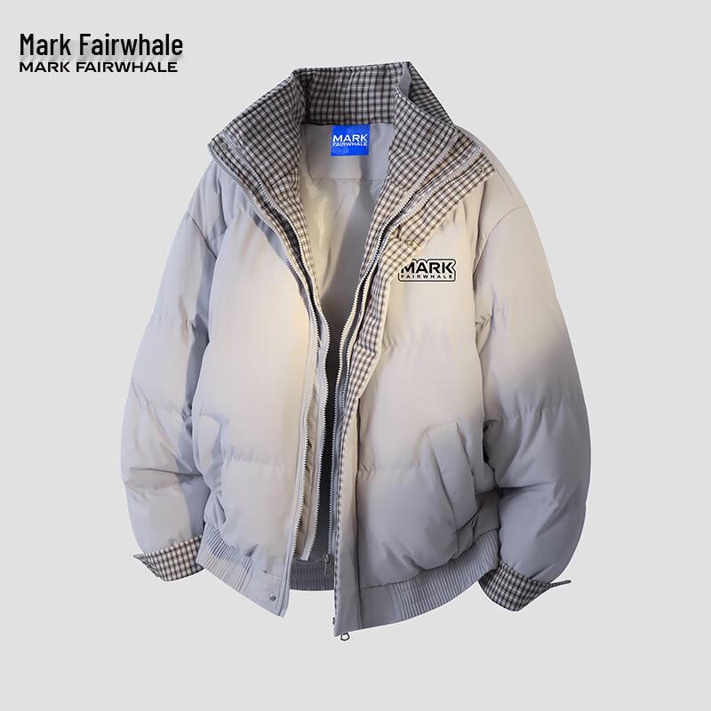 Marc Fair Plaid Faux Two-Piece Warm Padded Jacket for Women