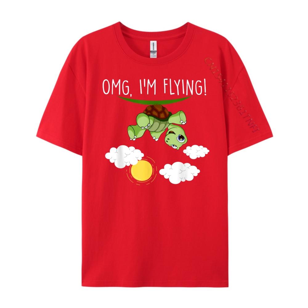 

Omg I M Flying Cute Tortoise Sea Turtle Sea Animal Graphic Shirts Men ClassicCamiseta Masculina Figures S