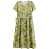 Elegant Women Dresses Summer Plus Size Vintage Clothes Short Sleeve Casual Long Dress