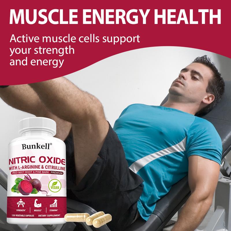 Supliment pentru îmbunătățirea oxidului nitric - L-arginină, L-citrulină și sfeclă roșie 120 capsule