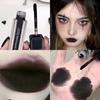 Punk Schwarz Gotisches Lipgloss Matt Dunkelbrauner Lippenstift Nude Lippenstift Wasserdichter Samt Flüssiglippenstift Lippen-Satin Koreanische Kosmetik