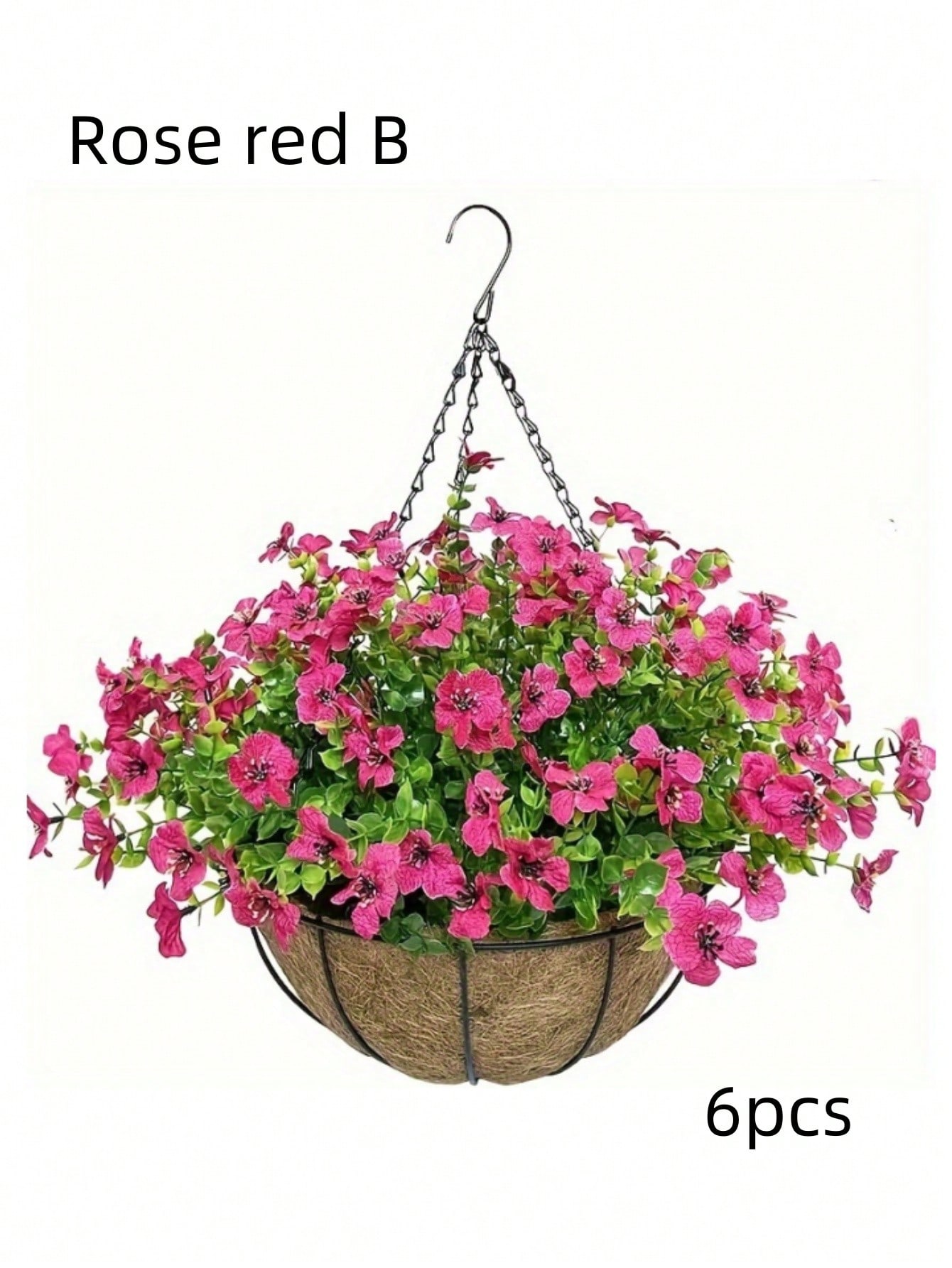 

Indoor and outdoor artificial daisies hanging flower basket decoration - aesthetic room and garden decoration 6 pieces 1 set S