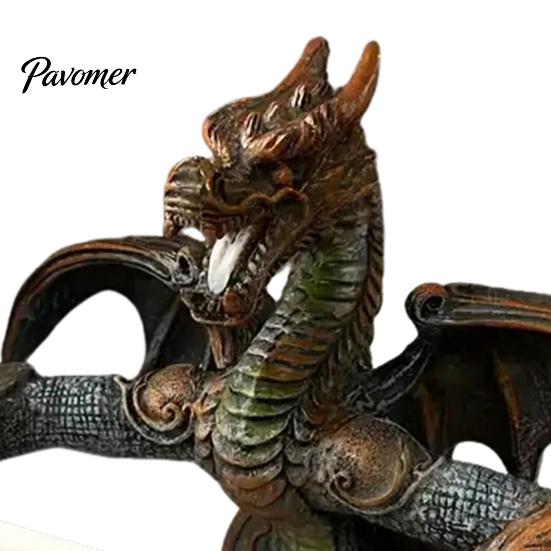Bathroom Dragon Decoration Flying Roll Paper Holder Winged Wall Mount Toilet Gothic Resin Statue Towel Dispenser Storage Rack