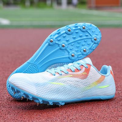 Chaussures d'Athlétisme pour Hommes de Haute Qualité Antidérapantes Chaussures de Compétition d'Extérieur à Pointes Chaussures de Course