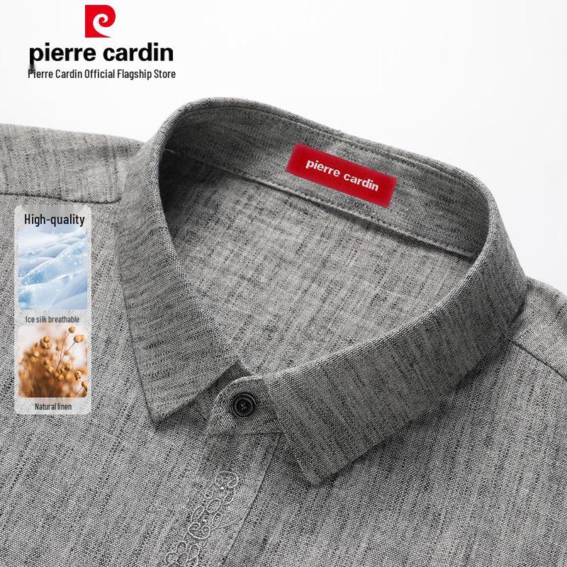 Pierre Cardin Men's Linen Blend Short Sleeve T-Shirt and Bottoms Set