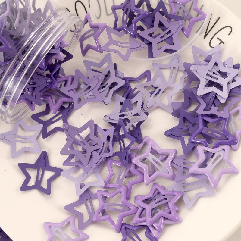 25 Stück Mode Dopamin Lila Geometrische Pentagramm Haarnadeln für Frauen Mädchen Party Haaraccessoires