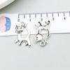 Set di 100 Ciondoli Gatto Farfalla Luna Argento Antico per Braccialetti e Collane Fai da Te