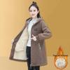 Women's Plus Size Mid-Length Lambswool Winter Coat - Age-Reducing Fashion