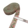 Organza Embroidered Lace Trim Ethnic Boho Ribbon for Hanfu, Kids Clothing & DIY Sewing, Sheer Floral Embroidered Tape by Yard