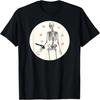 Vintage Skeleton and Bird with Fall Leaves T-Shirt