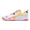 Li Ning Stoff Synthetisches Leder Stoßdämpfend Rutschfest Abriebfest Low-Top Trainingsschuhe Unisex Sneaker Weiß Rot Gelb APTT005-2