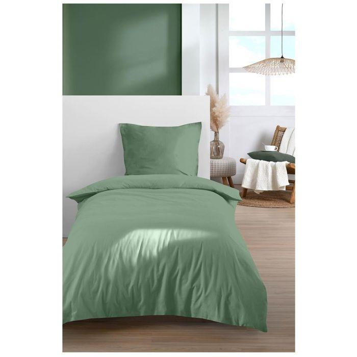 Parure de lit 140 x 200 cm Cocon vert