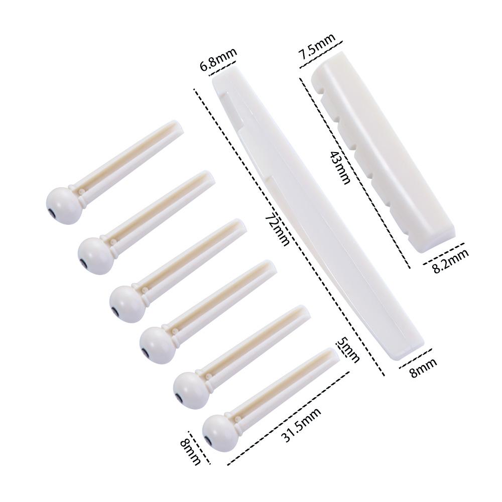 Portable Guitar Accessories Plastic Classica Guitar Nut Saddle Bridge Pins