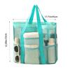 Large Capacity Hand-held  Nylon Mesh Beach Supplies Storage Bag for Women Mother Vacation Use