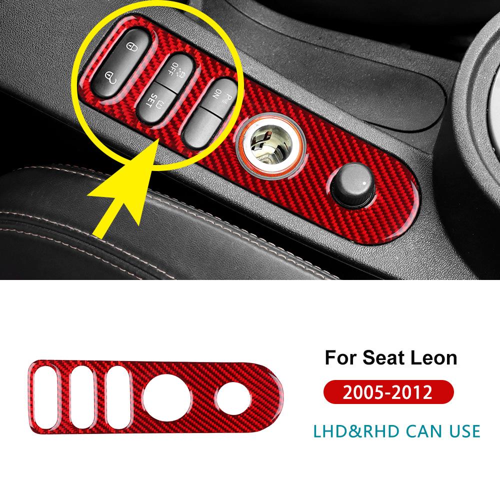 

Real Carbon Fiber Sticker For Seat Leon Altea 2005 2006 2007 2008-2010 2011 2012 For Toledo 2005-2009 LHD RHD Car Door Lock Gear