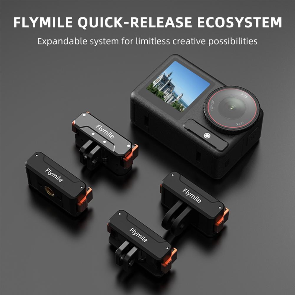 For DJI ACTION 4/5 Pro Magnetic Quick-Release Base Anti-Slip 1/4 Folding Adapter Metal Base Sports Camera Magnetic Base