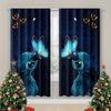 Starry Night Butterfly Themed Printed Curtains Pole Bag Bedroom Living Room Home Decoration Made Of Polyester Area Window Treatment